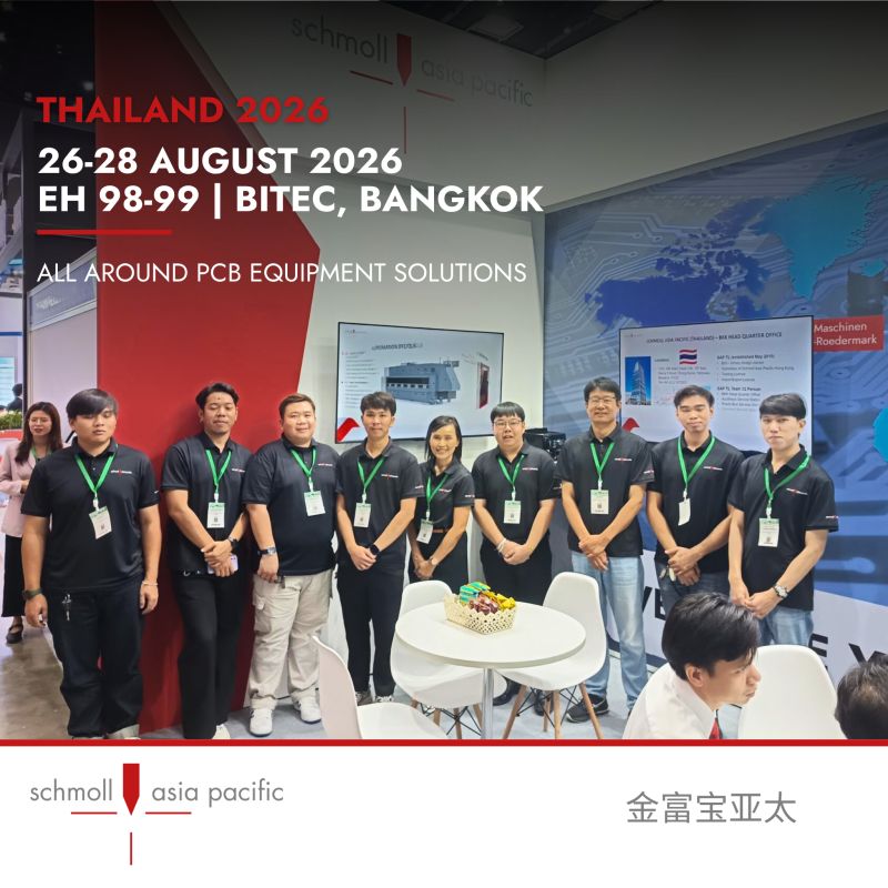 Schmoll Asia Pacific team at the booth, with the dates 26-28 August 2026, EH 98-99, BITEC Bangkok